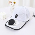 Solar breathable fan cap